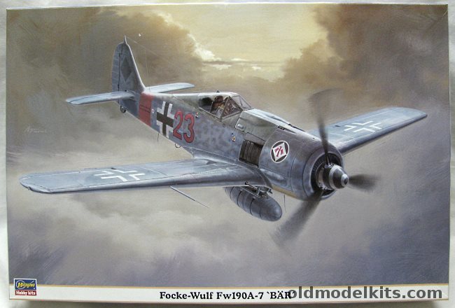 Hasegawa 1/32 Focke-Wulf FW-190A-7 'Bar' - (FW190A7) Heinz Bar's Personal Aircraft - 'Red 23' II/JG 1 April 1944 / 'Red 13' II/JG 1 April 1944 / Wilhelm Krebs Stab 1/JG1 January 1944, 08172 plastic model kit